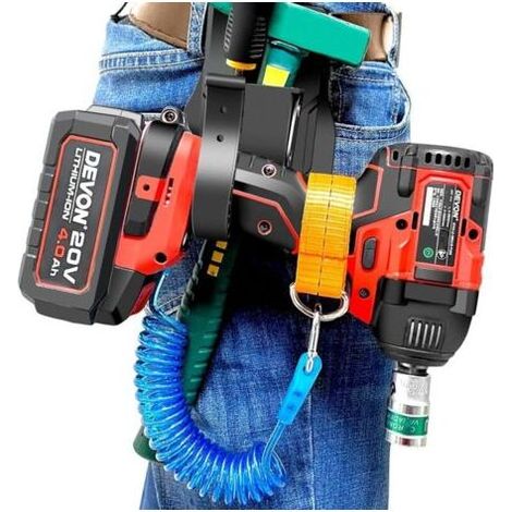 Étui de Perceuse Porte Ceinture à Outils Multifonctionnel avec Corde de Sécurité pour Perceuse à Percussion (1/5)