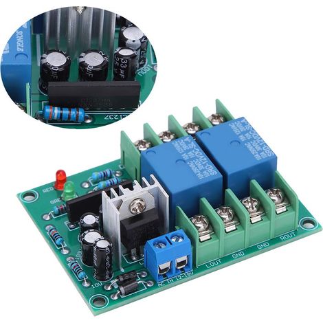 Circuit imprimé de Protection de Haut-parleur, Composant de Retard de Mise Sous Tension à Double Canal pour Haut-parleur D'amplificateur Numérique avec Indicateur LED pour Cartes (1/5)