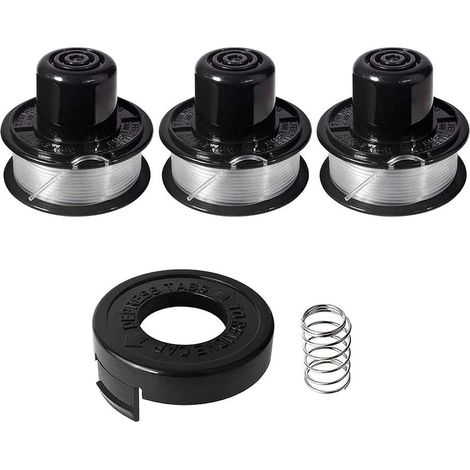 Bobines de mauvaises herbes compatibles avec Noir and Decker RS-136 ST4500 ST1000 ST4000 GE600 CST800 ST6800 - Remplacements de coupe-bordures 20' 0,065" Pièces d'alimentation automatique (1/5)