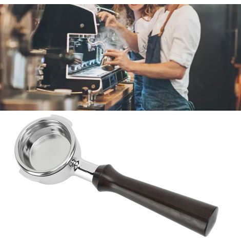 Aibao E61 58-mm-Einschichtfilter zur Zubereitung von zwei Kaffeeportionen, bodenloser Griff, lila Sandelholz in F-Form (1/5)