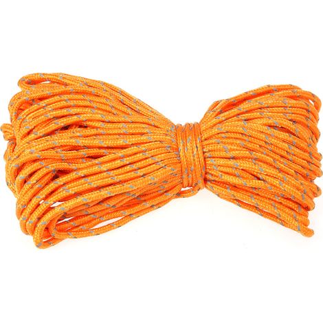 Corde en paracorde réfléchissante de 20 m, 1 brin intérieur, idéale pour le camping et les auvents. (1/5)