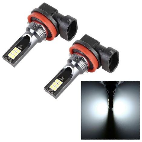 Lot de 2 ampoules LED antibrouillard H11 H8 DC12V-24V 12W pour voiture (1/5)