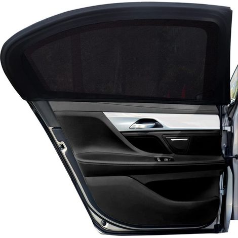 Pare-Soleil Voiture Bébé,2 Pièces Chaussette Voiture Soleil par,Bloquer Les Rayons UV,par Protege Soleil Voiture Arrière Enfants et Animaux (Noir) (L) (1/5)