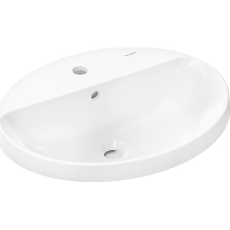 hansgrohe Xuniva D Einbauwaschtisch, mit Überlauf, 1 Hahnloch, (1/4)