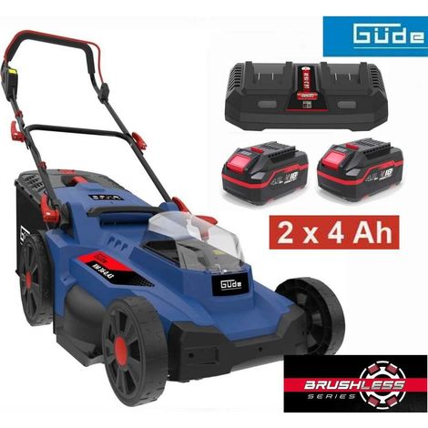 GÜDE Akku Rasenmäher RM 36/43 mit 2 x Akku 4.0 Ah, Doppelladegerät (1/5)