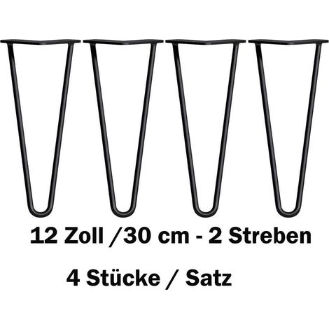 remplaçable Pieds de meubles, ensemble de 4, pieds en épingle à cheveux Table et pieds de la meuble à cheveux pieds de table Cadre de table, avec protection de sol et vis disponibles à 30 cm (1/5)