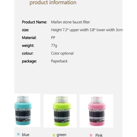 Purificateur d'eau de robinet de cuisine de couleur aléatoire pour la maison, filtre purificateur d'eau pour robinet (1/5)