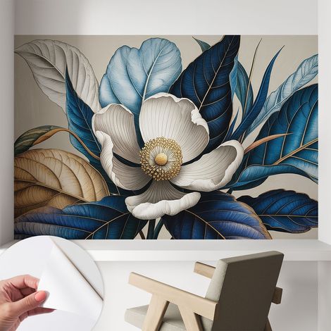 Carta da parati autoadesiva - fotomurale - decorazione parete - murale - adesivo da muro - Flora elegante 104x70 cm (1/5)