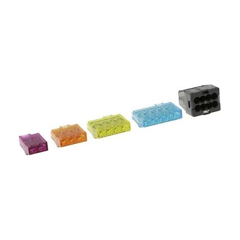 borne de connexion - christal - assortiment - lot de 100 - bizline 301499