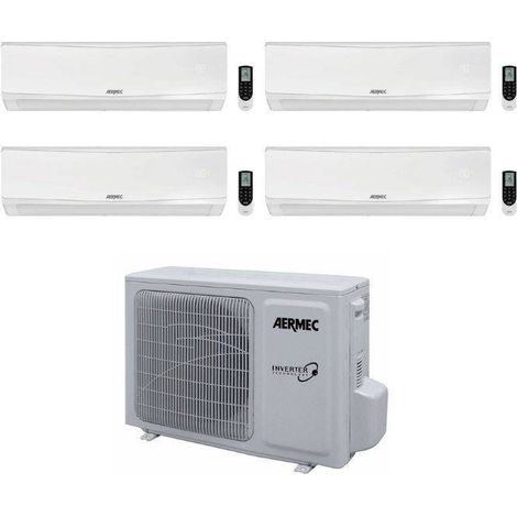 Aermec Climatiseur Quadri Split SPG 9+9+9+9 avec MPG840 R-32 Inverter Wi-Fi en option Classe A++