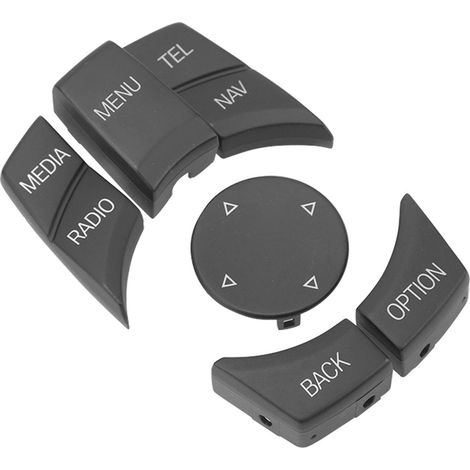 6er-Set Multimedia-Bedienknöpfe für Autos, elegante und komfortable Touch-Knopf-Abdeckungen, passend für 1er, 3er, 5er und 6er Serie, mattschwarz (1/5)