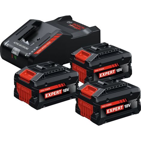 BOSCH AKUMULATOR 18V 8,0Ah EXPERT 3szt. + ŁADOWARKA EXAL18V-160