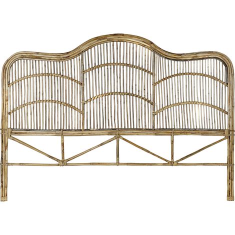 Tête de lit coloris naturel en bois de rotin - Longueur 178 x profondeur 4 x hauteur 128 cm -PEGANE- (1/3)