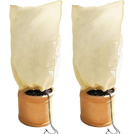 Housse Hivernage Plante, 2 Pièces Housse d'hivernage pour Plante, Couverture Végétale pour Protection Contre Le Gel, pour Protéger Les Plantes en Pot Sensibles du Gel, du Vent et des Précipitations (1/5)