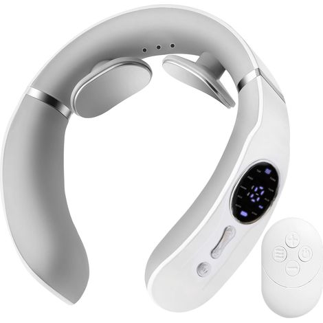 Masseur de cou intelligent sans fil portable, modèle 2025, avec fonction chauffante et étirement confortable - Multifonctionnel pour les cervicales et les épaules-AquaForge (1/5)