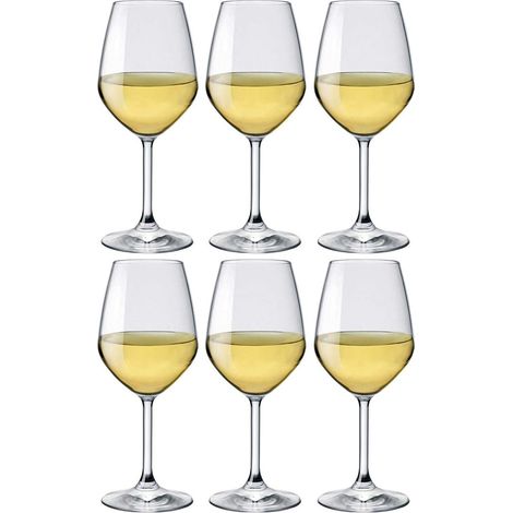 Set 6 Calici Bicchieri Vino Bianco Divino in Vetro Trasparente 44,5 cl Bormioli Rocco (1/4)