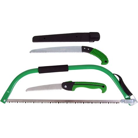 Gartensäge 3er-Set Astsäge Baumsäge Bügelsäge Klappsäge Holzsäge Handsäge (1/3)