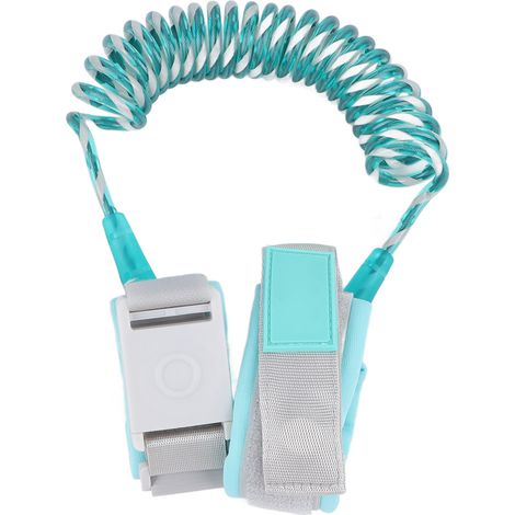 Laisse de sécurité pour tout-petits, anti-perte, facile à ajuster, réfléchissante la nuit, avec bracelet pour enfants, idéale pour une utilisation en extérieur (verte). (1/5)