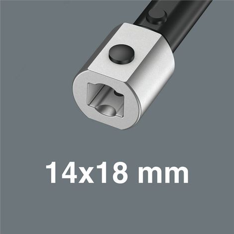 Herramienta de inserción 7783 C 1/2 pulgada 14x18mm acero CV WERA (1/5)