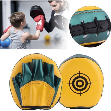 Gants de boxe incurvés pour enfants - Cibles d'entraînement miniatures jaunes (1/5)