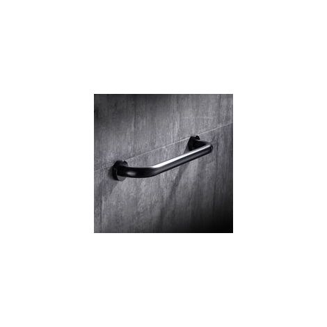 Barre d'appui WC Barre d’appui en Acier Inox Poignée de Baignoires Porte Serviette Mural Poignée de Baignoire de Salle de Bain, Noir (30CM)