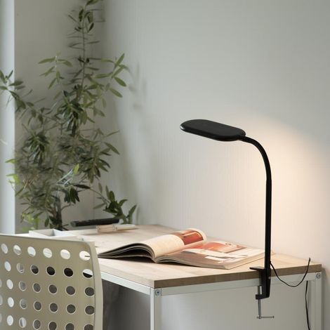 JustLight CCT LED Klemmleuchte schwarz 68 x 10 cm dimmbar Tischleuchte