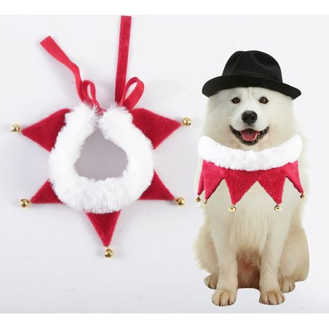 Collier de Noël pour chien avec clochette, 25 x 10 cm, bandana pour chat, chien, chiot, chaton, écharpe, accessoires de collier de Noël pour animaux d (1/5)