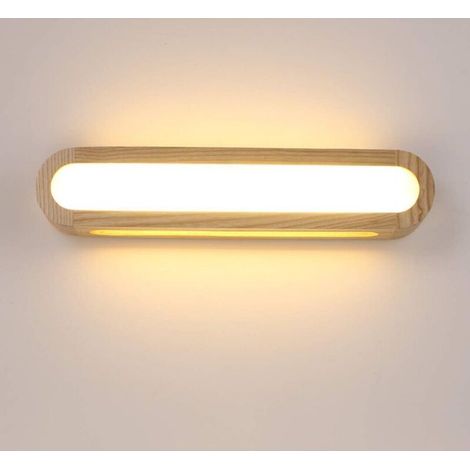 Indoor LED Wall Light, Dimmable Wooden LED Wall Lamp for Living Room, Bedroom, Stairs, Hallway, Bathroom (45CM) (1/5)