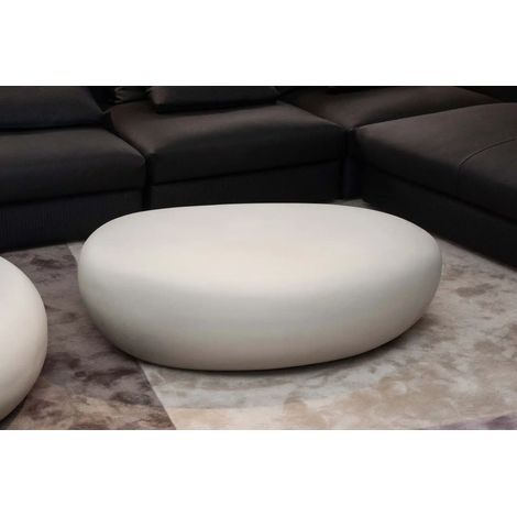HAWAII Table basse en béton style pierre résistant durable 121.3 x 90.4 x 35.6 cm (1/4)