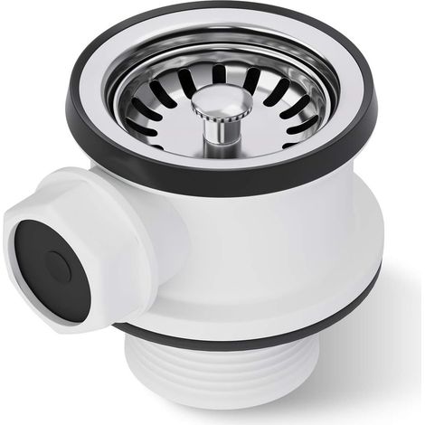 Bonde d'évier 70 mm avec trop-plein pour cuisine (1/5)