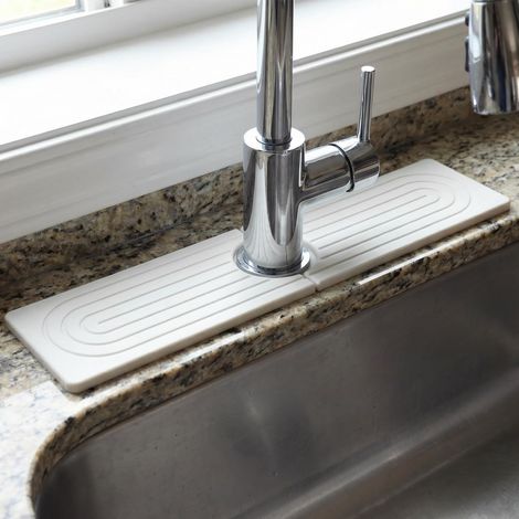 Diatomaceous Earth Tap Mat 40x10cm Sink Protector Quick Dry Absorbent Splash Guard for Kitchen and Bathroom (1/5)