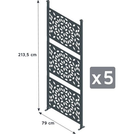 Lot de 5 claustras pour carport Libeccio