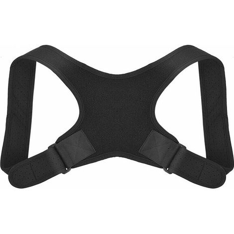 Correcteur De Posture - Sangle De Soutien Dorsal - Pour Dos Haut - Noir - Taille Unique (1/5)