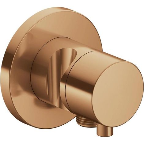 Keuco IXMO Armatur 59541, Absperrventil mit Schlauchanschluss und Brausehalter Unterputz, Rosette rund, Griff IXMO Comfort, Farbe: Bronze gebürstet - 59541031201 (1/5)