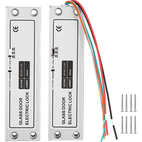 Verrou Électrique Barillet 5 Fils Montage Surface Aluminium 12V DC 1000kg avec Fonction Délai Réglable 0-6s pour Porte (1/3)