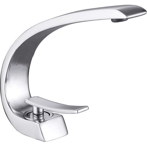 ROBINET DE LAVABO SUR PLAGE EN LAITON CHROMÉ COLLECTION ERYMANTHE (1/5)