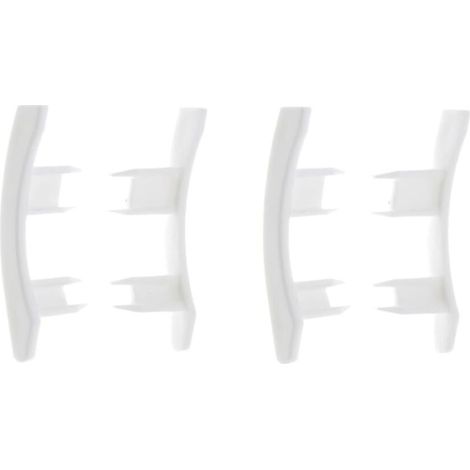 – Lot de 4 embouts de guidage pour volet roulant en PVC blanc – Maintien des lames de 42 x 8 mm – Pour coulisse de treuil de fenêtre (1/3)