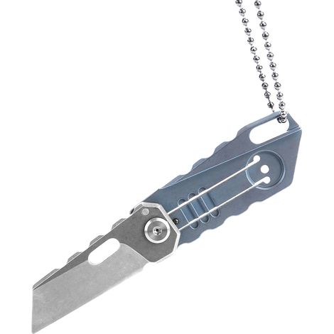 Mini couteau de poche pliant EDC, manche en titane, lame S35VN, outil de survie portable pour l'extérieur, bleu (1/5)