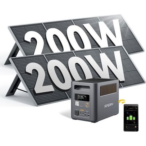 Station énergie portable - AFERIY - Nomad1800Pro - 1024Wh - 1800W (3600W crête) - 2×200W panneaux