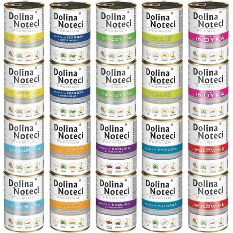 DOLINA NOTECI Premium Hundefutter, Geschmacksmischung, 20 x 400 g