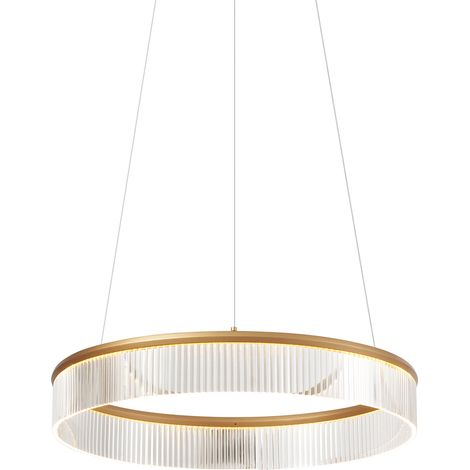 Moderne Hängelampe Messing 59cm inkl. LED 3-Stufen-Dimmbar - Anello Chandelier