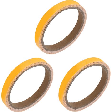 Ruban lumineux, bande phosphorescente, ruban auto-adhésif, ruban fluorescent antidérapant émetteur de lumière de scène, ruban lumineux d'avertissement, 10 pièces par paquet, jaune-orange, 1,2 cm x 3 m (1/5)