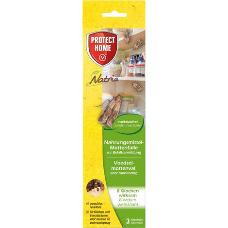 PROTECT HOME Natria - Trappola antitarme, per tarme Alimentari, con attrattivante, 3 Pezzi (1/2)