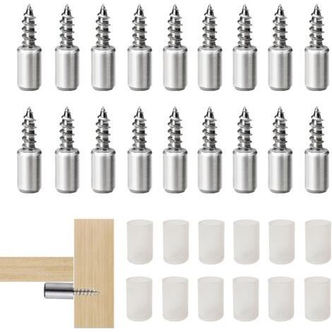 LaBlanc – 36 Stück Regalstützen, Halterungen für Regale, Wandregal-Stützstifte, Regalstützen, Regalstifte, Dübel, Metallplattenhalterungen für Möbel, Schränke, Bücherregale