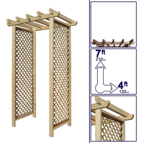 Premier Archway 7ft x 4ft Standard Diamond Trellis Sides