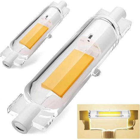 R7S LED 78mm Dimmable, 20W R7S LED Equivalent to 200W Halogen Lamp, Natural White 4000K, 2000LM, Flicker-Free, 360° Beam Angle, For Indoor and Outdoor Lighting, Pack of 2 (1/5)
