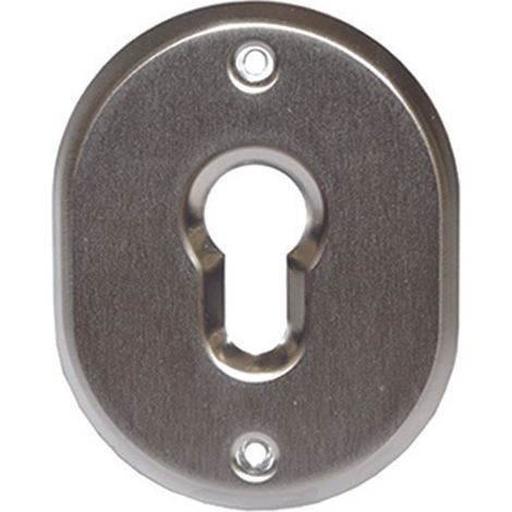 Bocchette ovali in ottone cromo satinato per cilindri sagomati - mm.70x90h. spessore mm.4