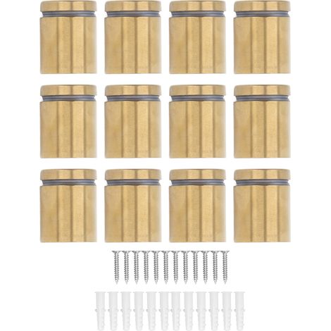 Vis de fixation murale en acier inoxydable, 12 pièces, support publicitaire, goupille de fixation à clous 25x30mm