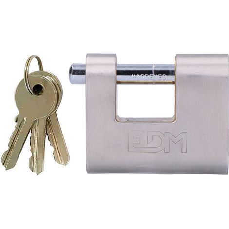 Lucchetto di sicurezza in ottone rinforzato 50,5x48,5x20mm Blister EDM (1/3)