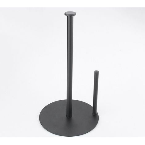 Porte-Rouleau de Papier essuie-Tout sur Pied en Acier Inoxydable de qualité supérieure - Noir - pour Rouleau de Cuisine - Distributeur de Papier essuie-Tout Classique et Tendance (1/5)